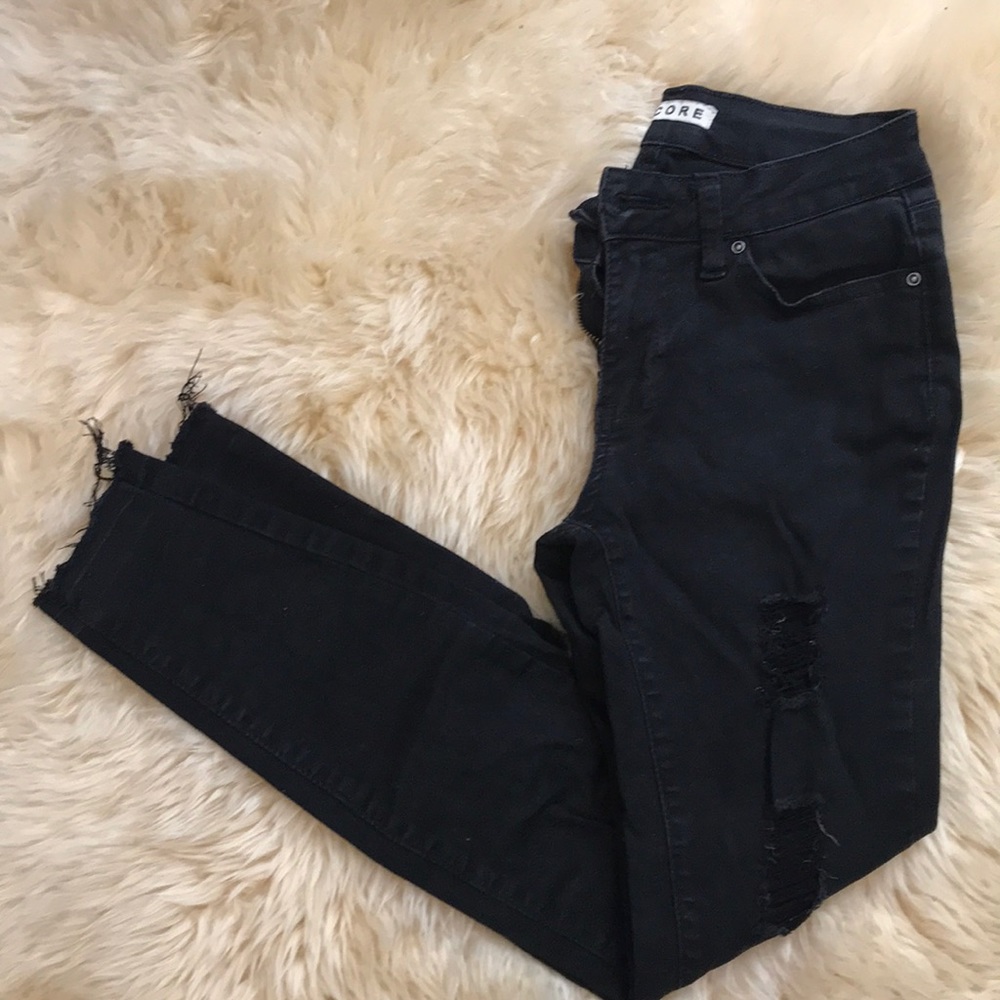 Encore distressed black jeans